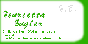 henrietta bugler business card