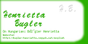 henrietta bugler business card